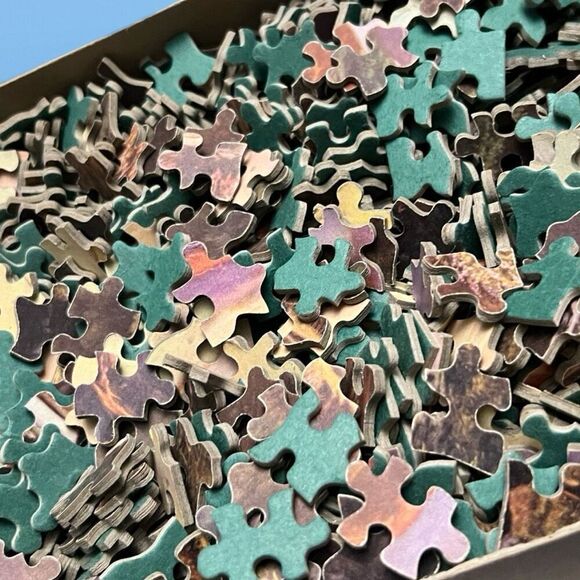 Vintage 1968 Milton Bradley Big Ben Mountains A Glow Jigsaw Puzzle 1000 Pieces - Picture 3 of 5